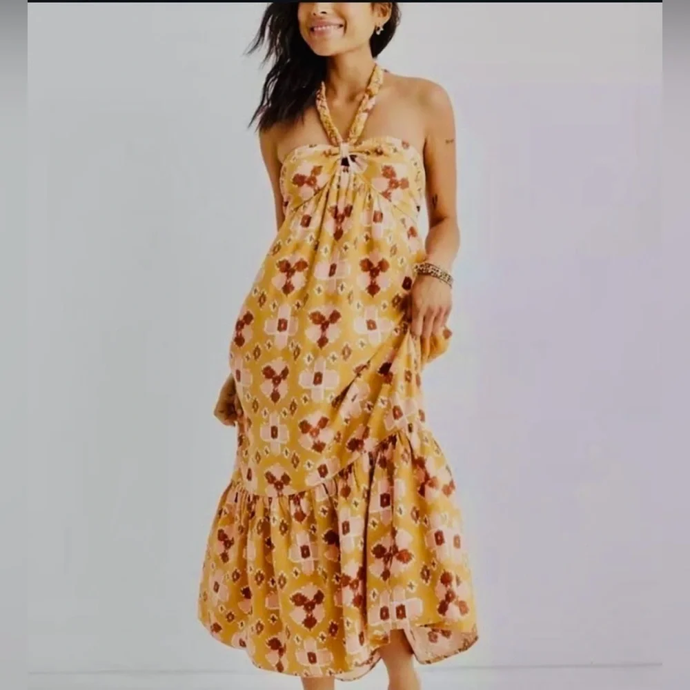 Aerie A-Line Halter Maxi Dress NWT - Picture 6 of 6